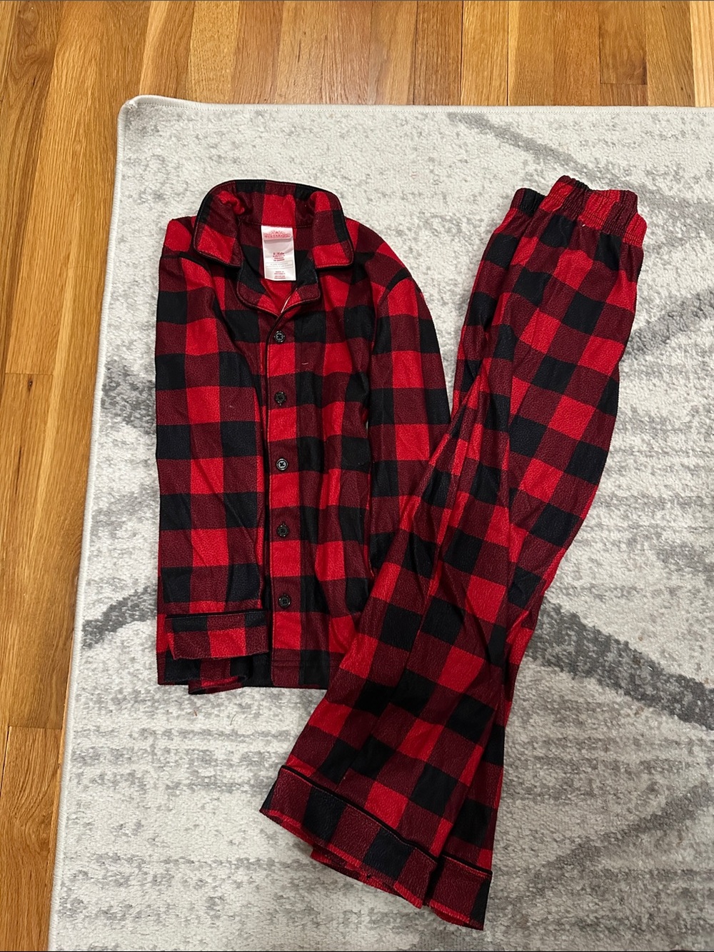 Target Kids Red and Black Buffalo Plaid Pajama Set